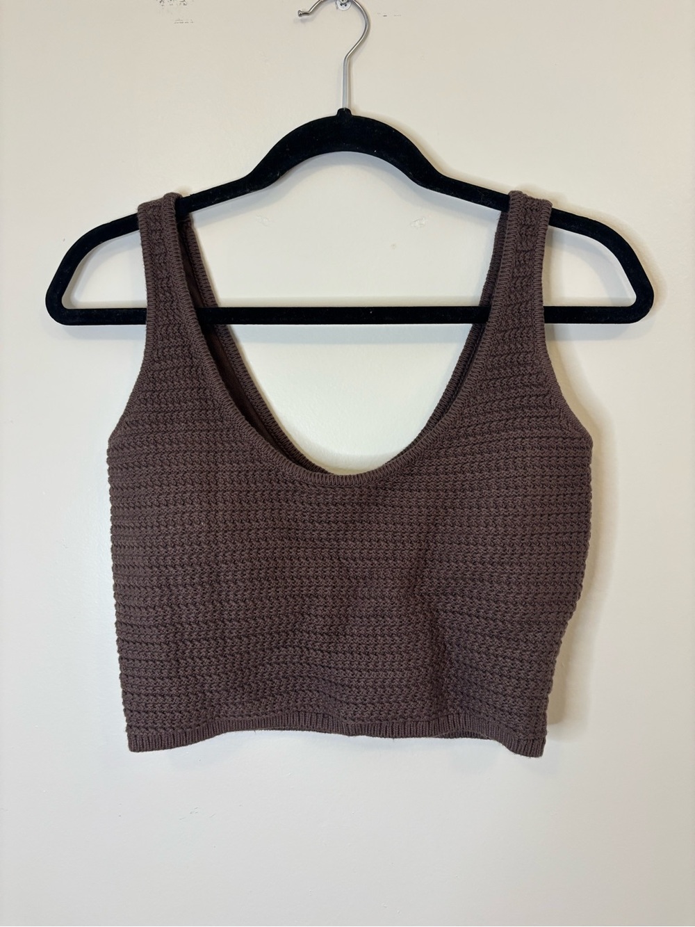 Abercrombie & Fitch Chocolate Brown Cropped Knit Tank